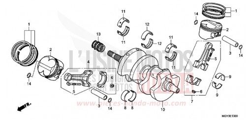VILEBREQUIN/PISTON VFR800XB de 2011